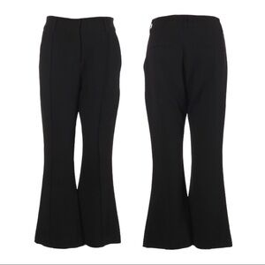 Allen Schwartz Hayden Black Crepe Crop Flare Dress Pants Size 6